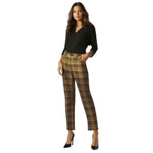 Wild Fable Yellow & Black Plaid Midrise Pants | Size 8
